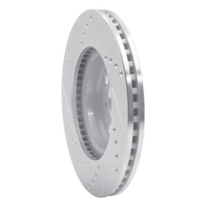 Scion IQ Brake Rotor (1) - Front Right - R1 Concepts - Drilled & Slotted - Silver - `06-`19